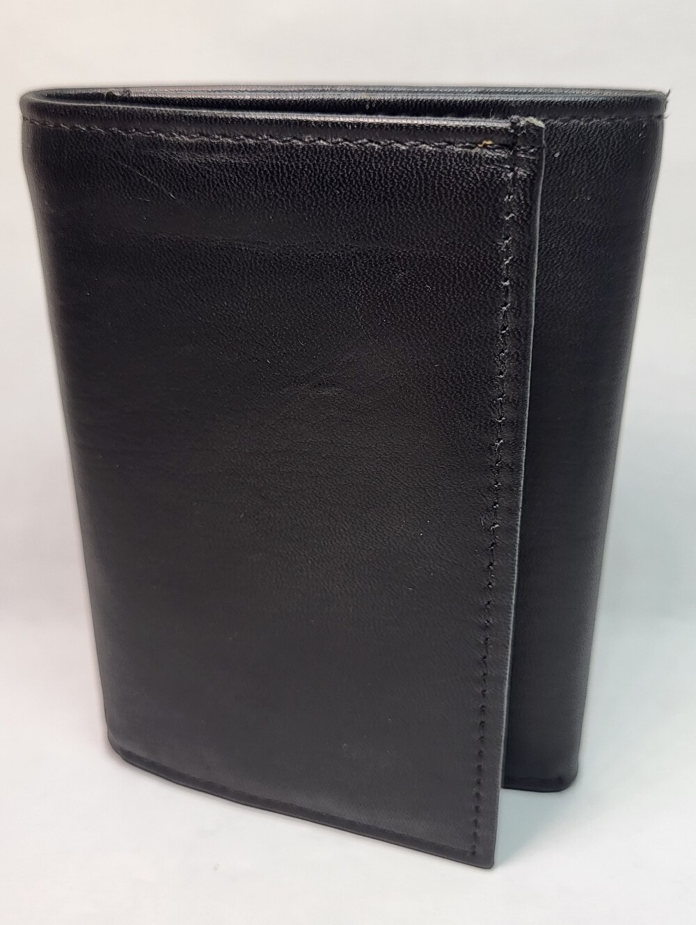 Buxton Black Leather Tri-Fold WALLET Three Fold w/ Insert Style 58980 NEW NOS